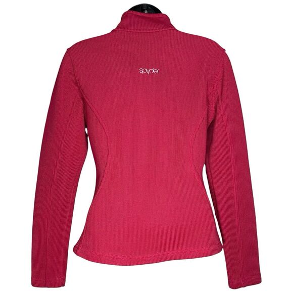 Spyder Endure Jacket Womens S Pink Full Zip Stretch Knit Pockets Fleece Lined - Picture 5 of 15